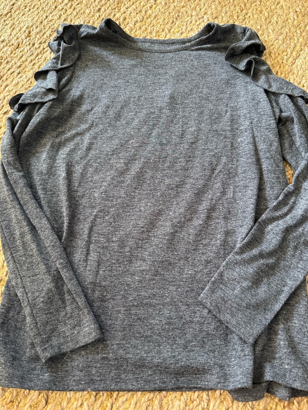 Loft Ann Taylor Women’s Charcoal Gray Cold Shoulder Top Size Small NWOT